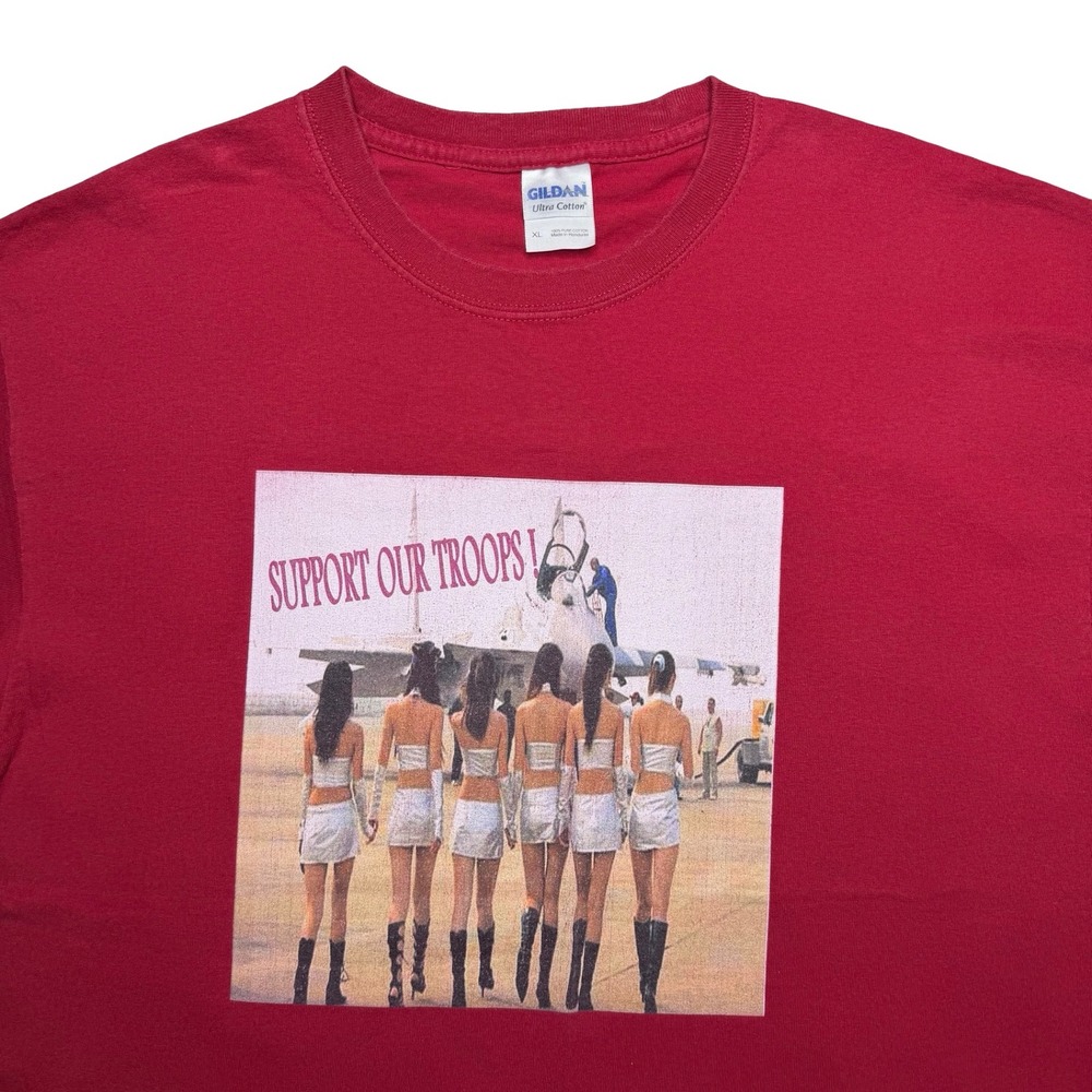 2000s Support the troops military war shirt